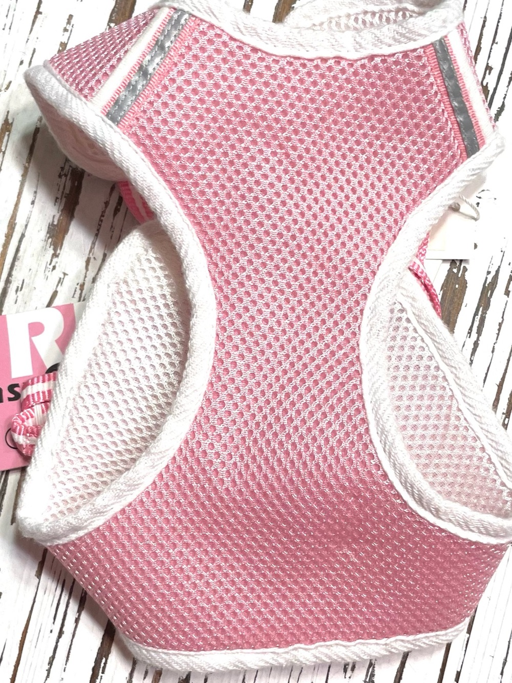 Soft Pink Mesh Dog Harness - Lightweight Comfort with matching leash Large